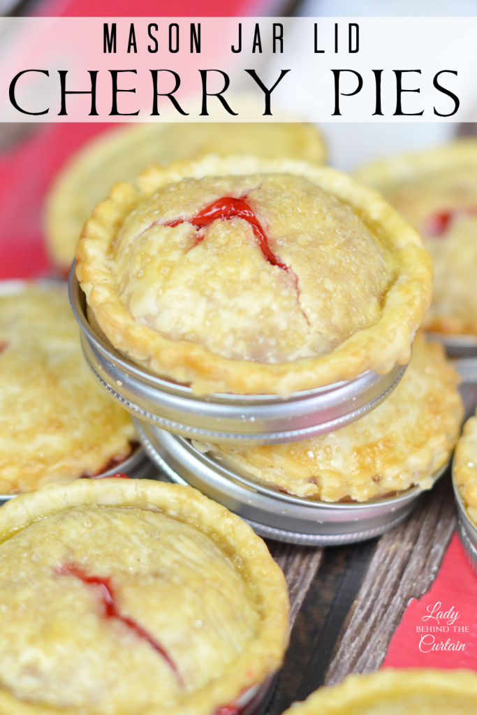 Mason Jar Lid Cherry Pies