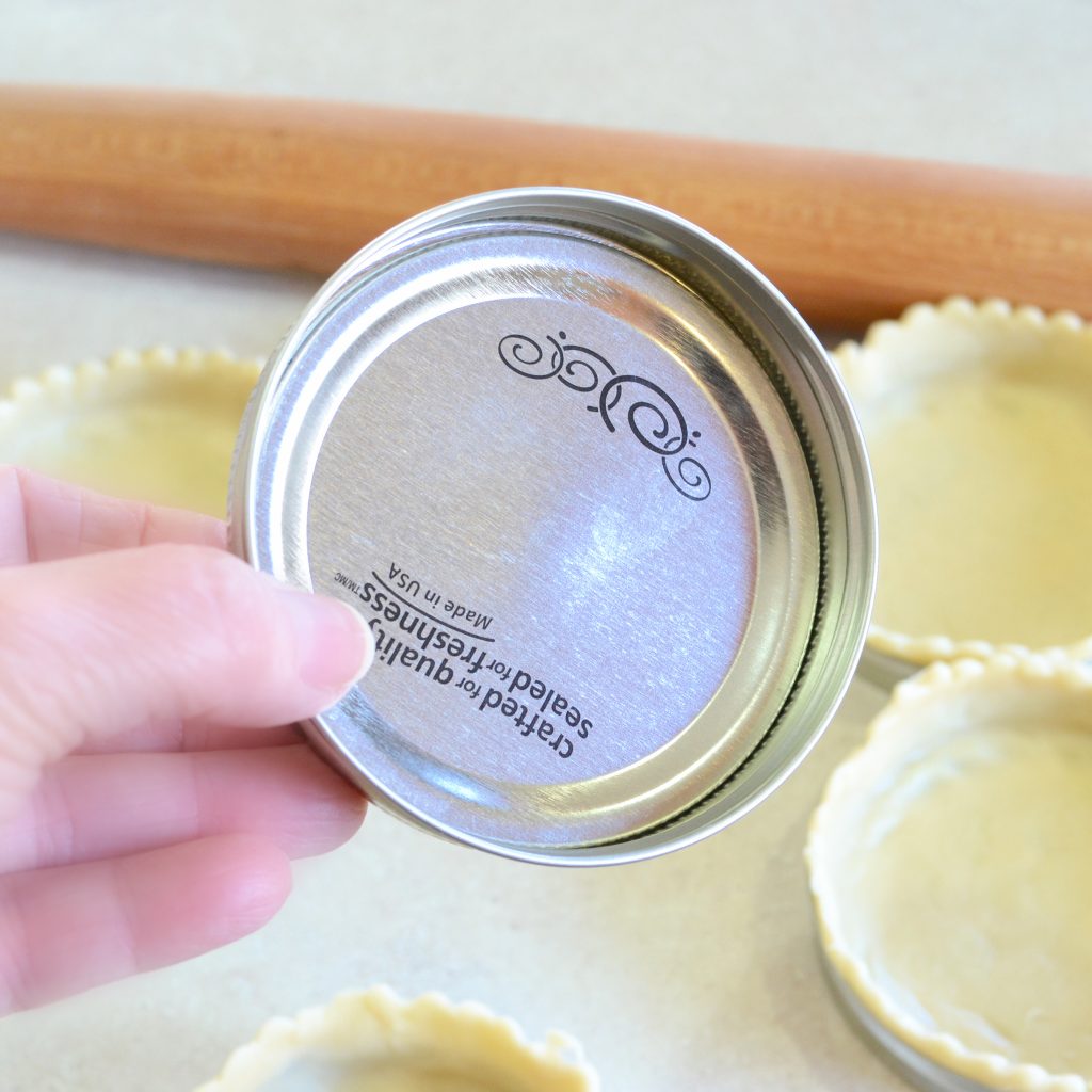 Mason Jar Lid Cherry Pies