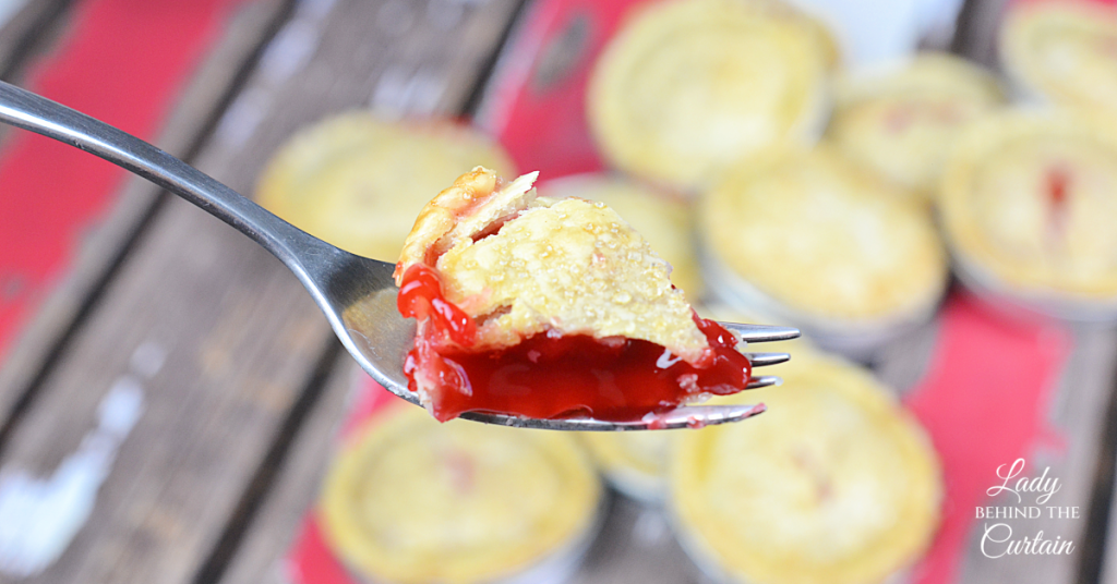Mason Jar Lid Cherry Pies