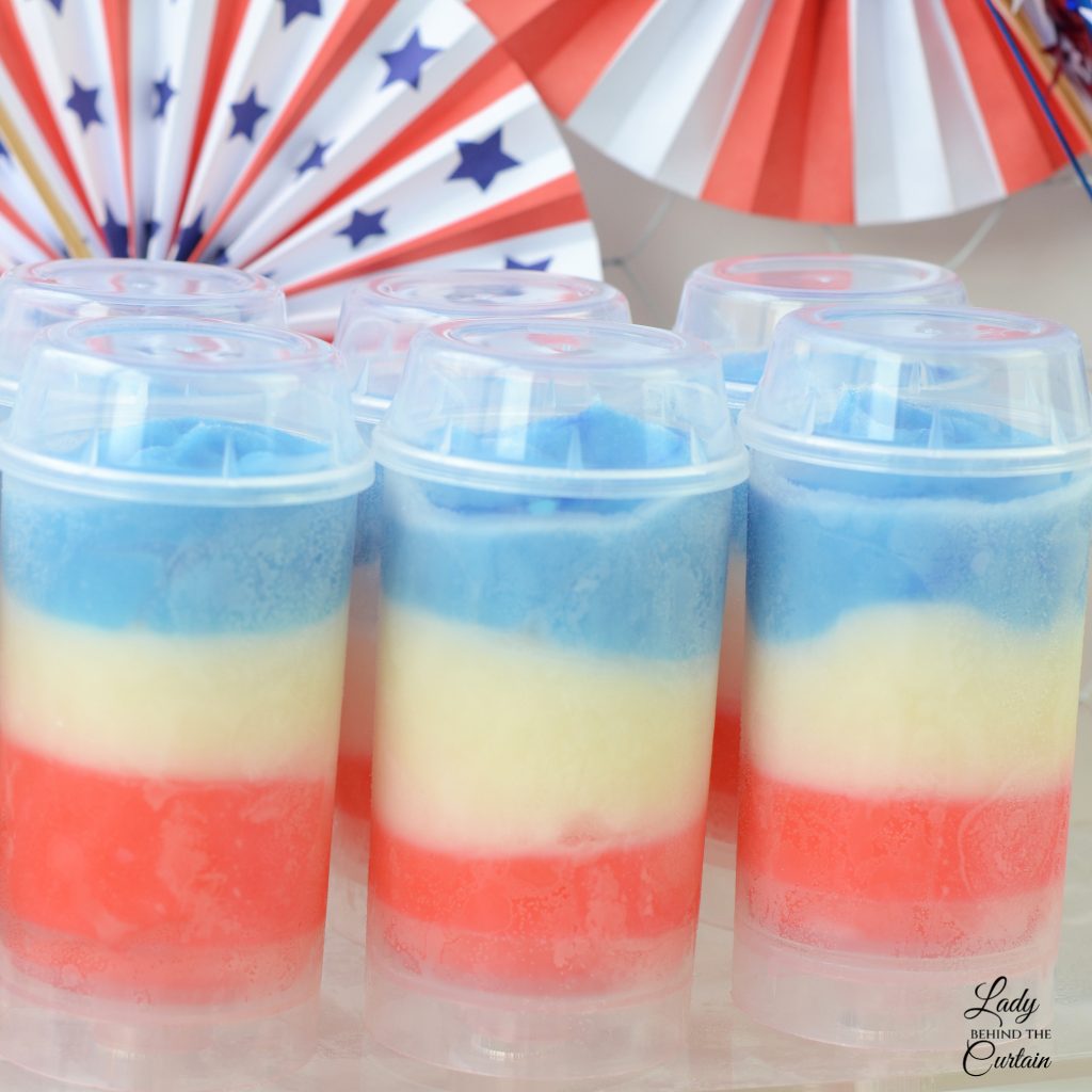 Patriotic White Chocolate Pudding Pops