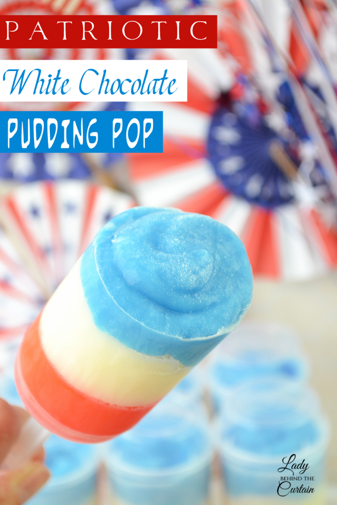 Patriotic White Chocolate Pudding Pops