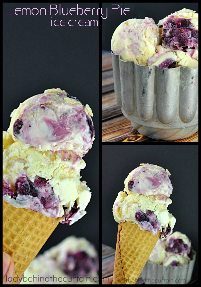 This Blueberry Lemon Pie Ice Cream has everything you love about pie and more. 