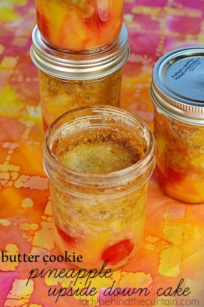 Butter Cookie Pineapple Upside Down Cake:  The way this cake is made you end up with a wonderful crispy butter cookie on top! 