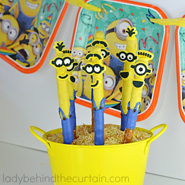 Easy Minion Pretzels from the hit summer blockbuster Minions!