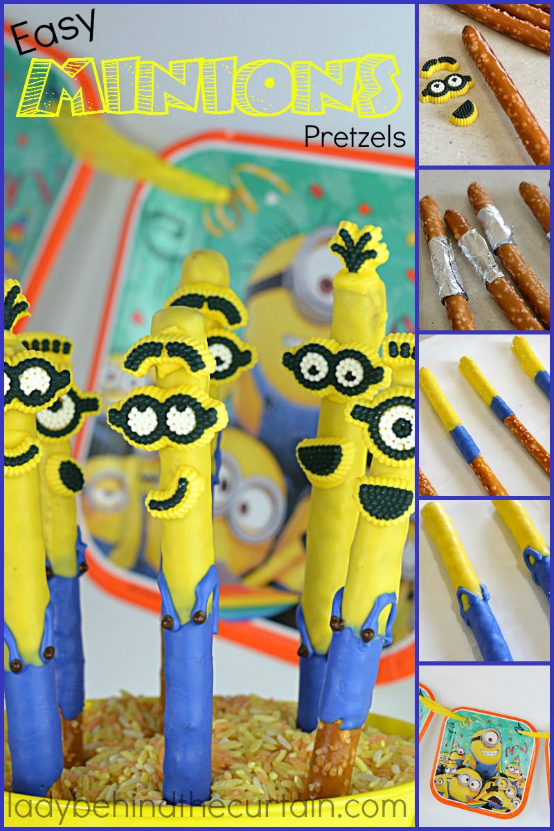 Easy Minion Pretzels from the hit summer blockbuster Minions!