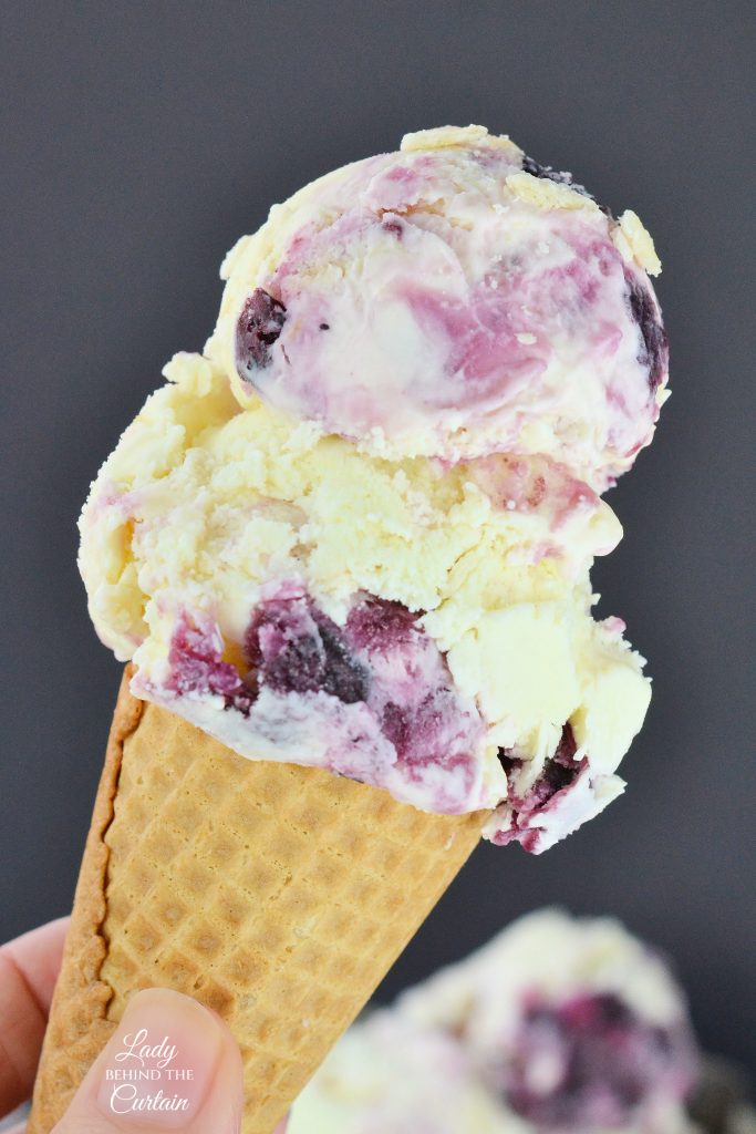 Lemon Blueberry Pie Ice Cream