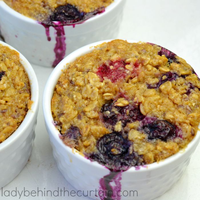 This Triple Berry Baked Oatmeal is full of blueberries, raspberries and blackberries which makes having breakfast not only delicious but easy.