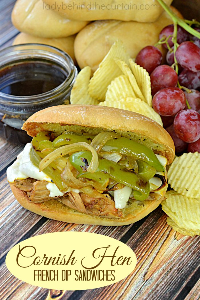 Cornish Hen French Dip Sandwiches | Re-create your favorite diner food with a twist!