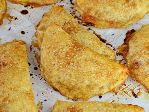 Semi Homemade Mini Caramel Apple Pies | Quick and easy pies perfect for parties or game day.
