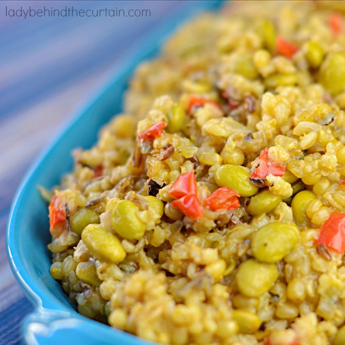 Slow Cooker Edamame Pilaf