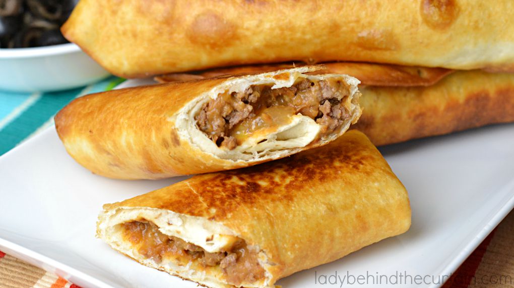 Beef and Bean Chimichangas