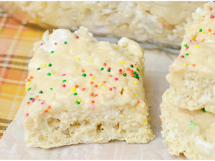 Brown Butter Rice Krispies Treats with Brown Butter Icing