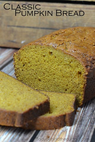 Classic Pumpkin Bread | A moist easy quick bread perfect as a hostess gift, to give to a co worker or teacher.