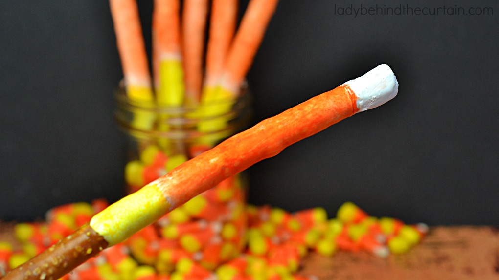Color Mist Candy Corn Pretzels | A simple treat that is perfect for a party.