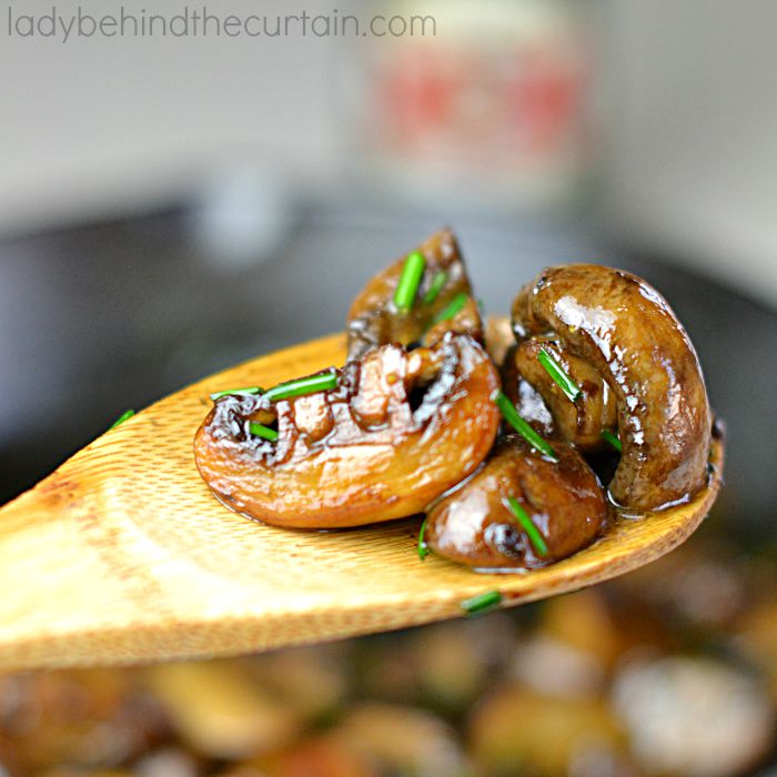 Sautéed Beer Mushrooms | A rich hearty side dish that is perfect on a burger, steak or on the side.