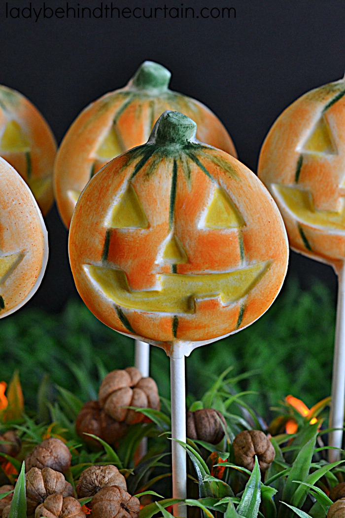 Brushed Halloween Pumpkin Pops