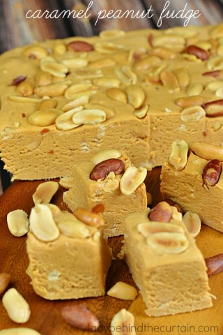 Caramel Peanut Fudge | This fudge is my nod to my favorite Payday candy bar.