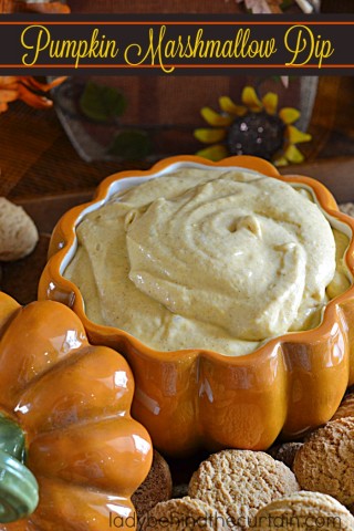 Pumpkin Marshmallow Dip | Add this dip to your Holiday dessert table or take it with you to a party.