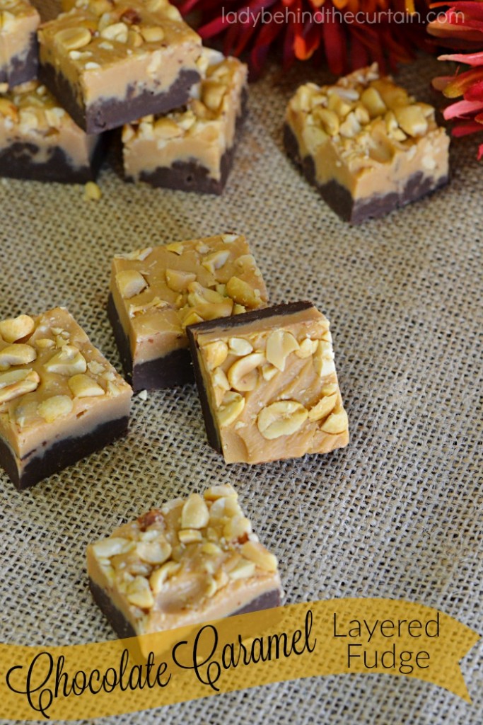 Chocolate Caramel Layered Fudge 1