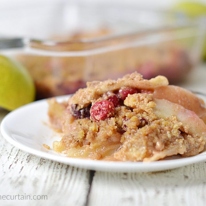 Cinnamon Cranberry Pear Crisp