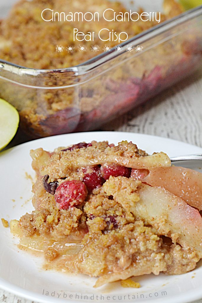 Cinnamon Cranberry Pear Crisp