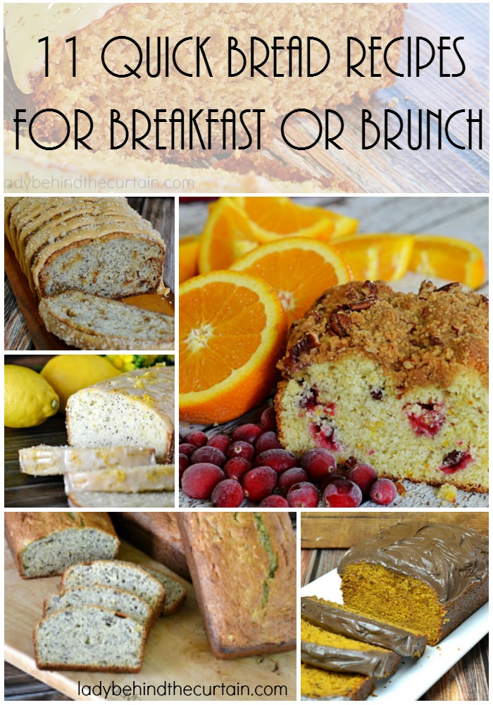 11 Quick Bread Recipes for Breakfast or Brunch | Quick breads serve so many needs. You can make several flavors, freeze them all and serve them as needed.