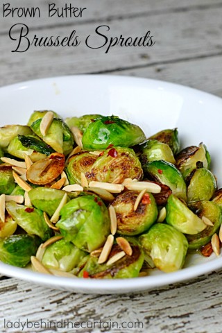 Brown Butter Brussels Sprouts| The perfect side dish for your Thanksgiving or Christmas dinner table.