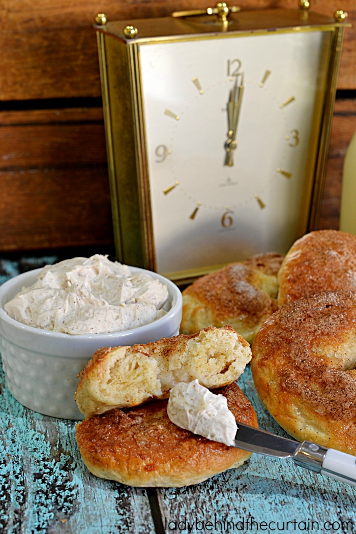 Eggnog Bagels | Ring in the New Year with Eggnog! Eggnog bagels that is. These tender bagels are perfect in every way.