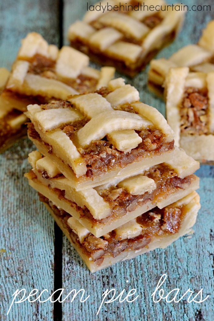 Pecan Pie Bars | The same great ingredients from your favorite pie transformed into a bite size bar! 