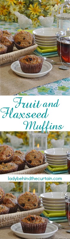 Fruit and Flaxseed Muffins | Full of dried fruit and healthy ingredients. This is my go to recipe for the perfect muffin.