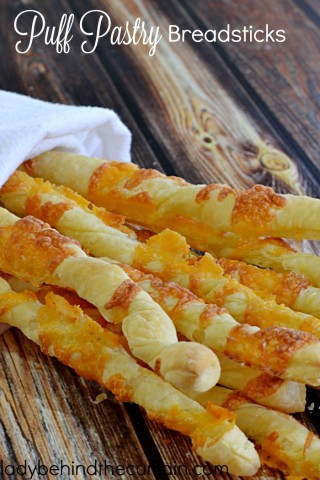Puff Pastry Cheese Sticks | These light and tasty sticks remind me of a more sophisticated version of Cheetos cheese snacks.