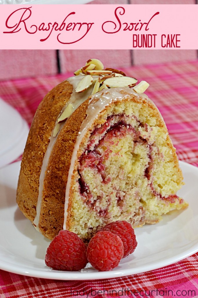 Raspberry Swirl Bundt Cake