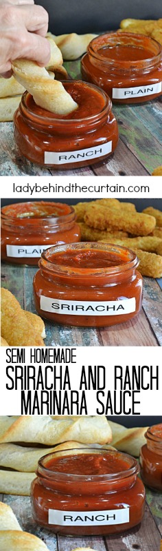 Semi Homemade Sriracha and Ranch Marinara Dipping Sauce | Create delicious dipping sauces starting with your favorite store bought sauce.
