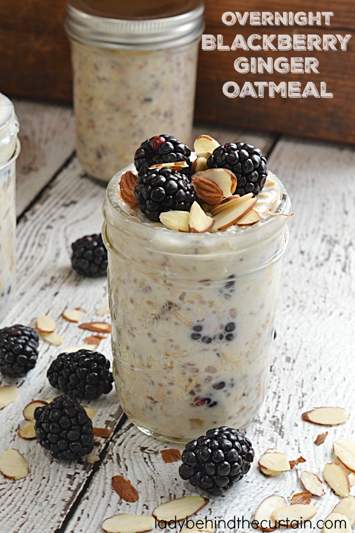 Overnight Blackberry Ginger Oatmeal