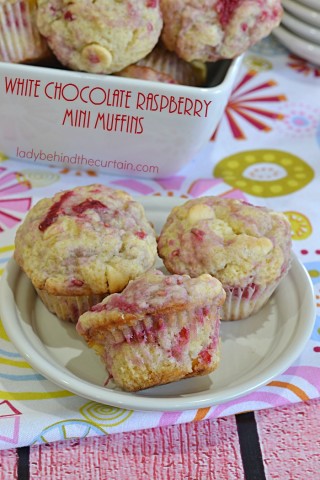 White Chocolate Raspberry Mini Muffins