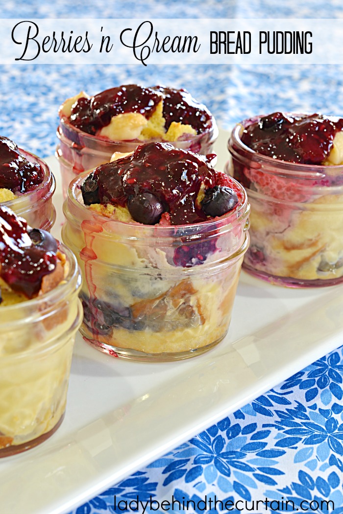 Berries 'n Cream Bread Pudding