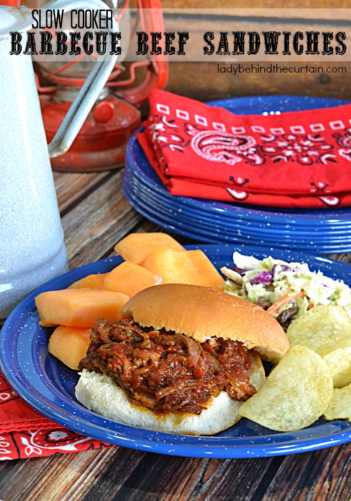 Slow Cooker Barbecue Beef Sandwiches| These sweet and juicy sandwiches are perfect for a quick and easy weeknight meal. Hot summer nights call for a cool kitchen and the slow cooker is the way to go.