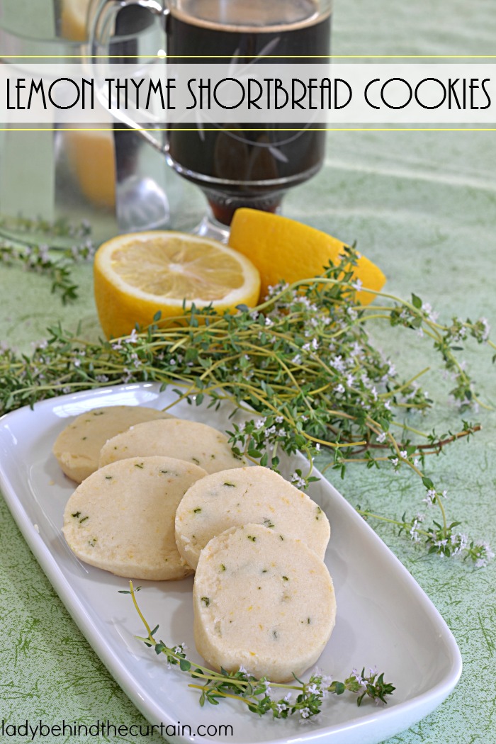 Lemon Thyme Shortbread Cookies | These unique cookies were perfect at my ladies luncheon!
