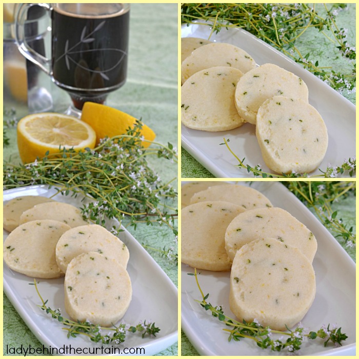 Lemon Thyme Shortbread Cookies | These unique cookies were perfect at my ladies luncheon!