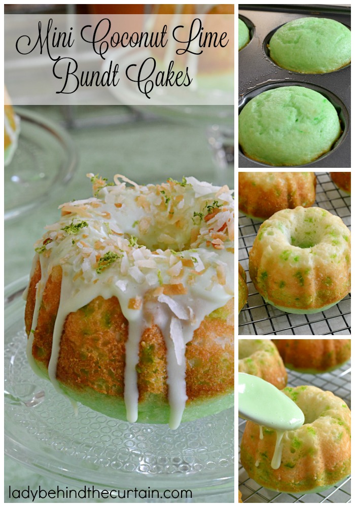 Mini Coconut Lime Bundt Cakes | I made these melt in your mouth cakes and they are by far my new favorite cake!
