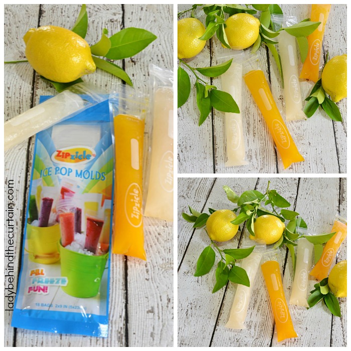Organic Lemonade Fun Pops | These fresh fun pops are super easy to make. I love that they aren't full of sugar and things I can't pronounce. The great thing about these pops are how easy they are to customize to your families tastes. What makes them fun are the nifty little zip top bags you make them in.