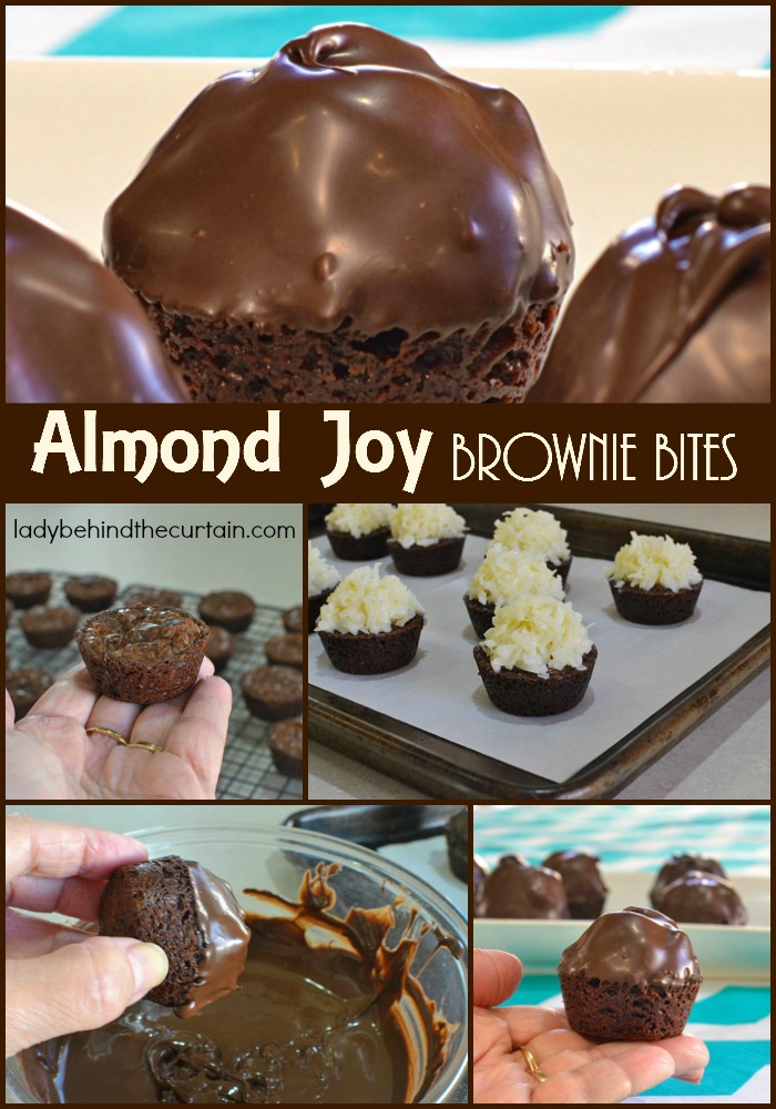 Almond Joy Brownie Bites | Give your taste buds a dose of joy with this dessert for Father's Day! It's super easy to make and tastes just like an Almond Joy Bar.