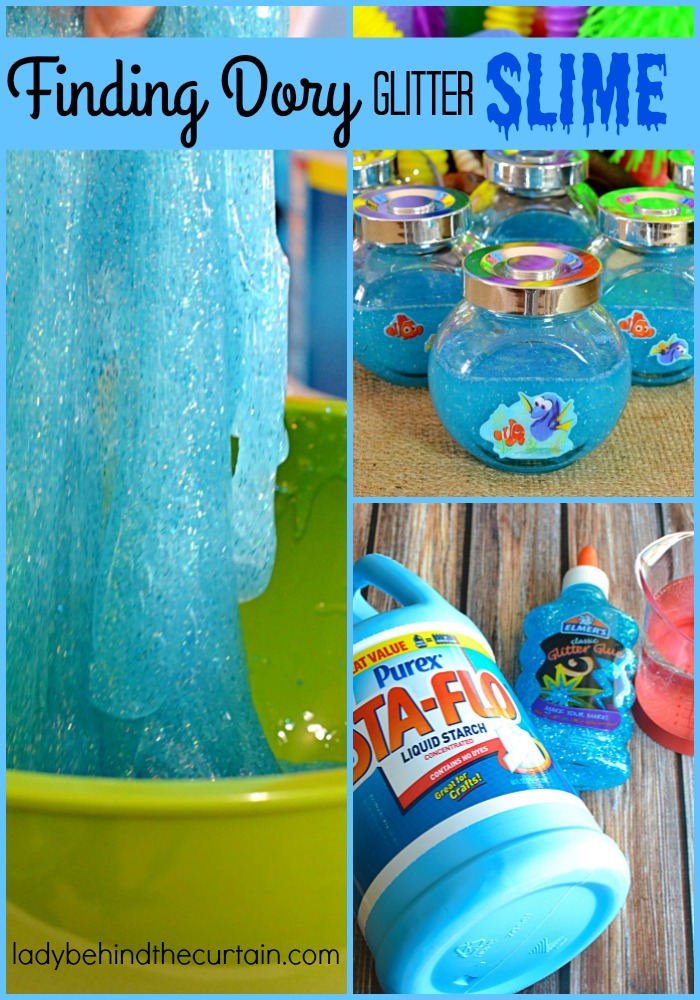 How To Make Finding Dory Glitter Slime | Create a fun and easy activity for the kids this summer and celebrate the release of the new movie Finding Dory by making Glitter Slime!