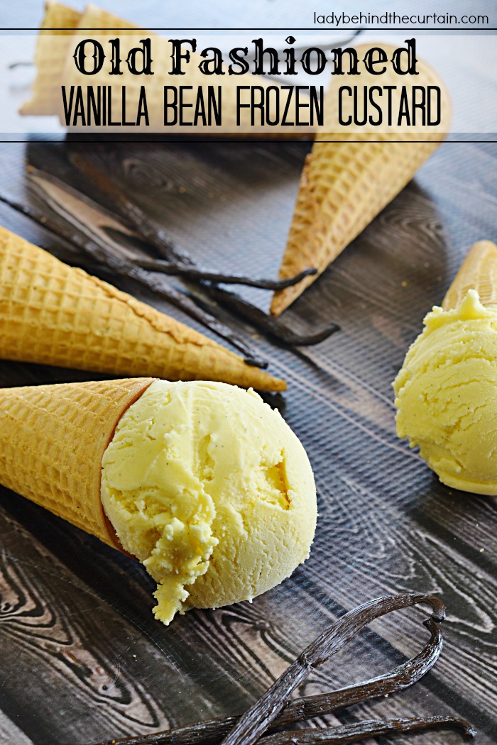 Old Fashioned Vanilla Bean Frozen Custard | Just like Grandma used to make!