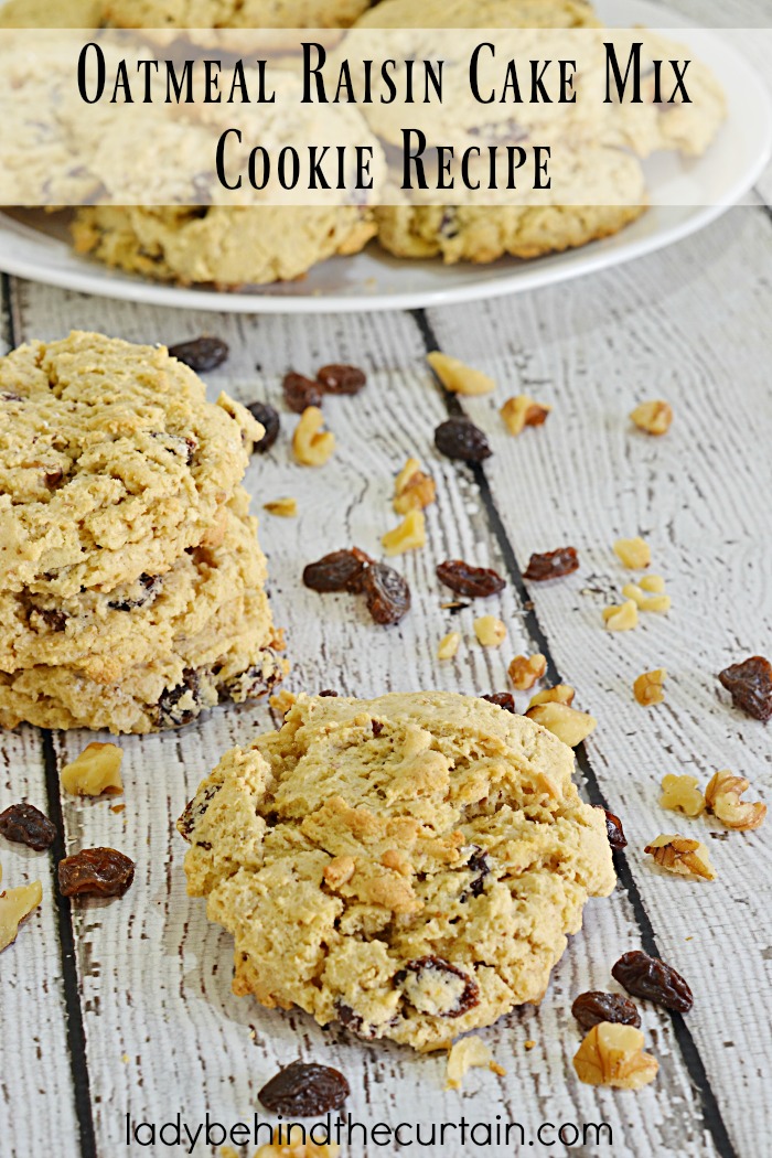 Oatmeal Raisin Cake Mix Cookie Recipe | One of Americans favorite cookies just got a make over and it's better then ever!