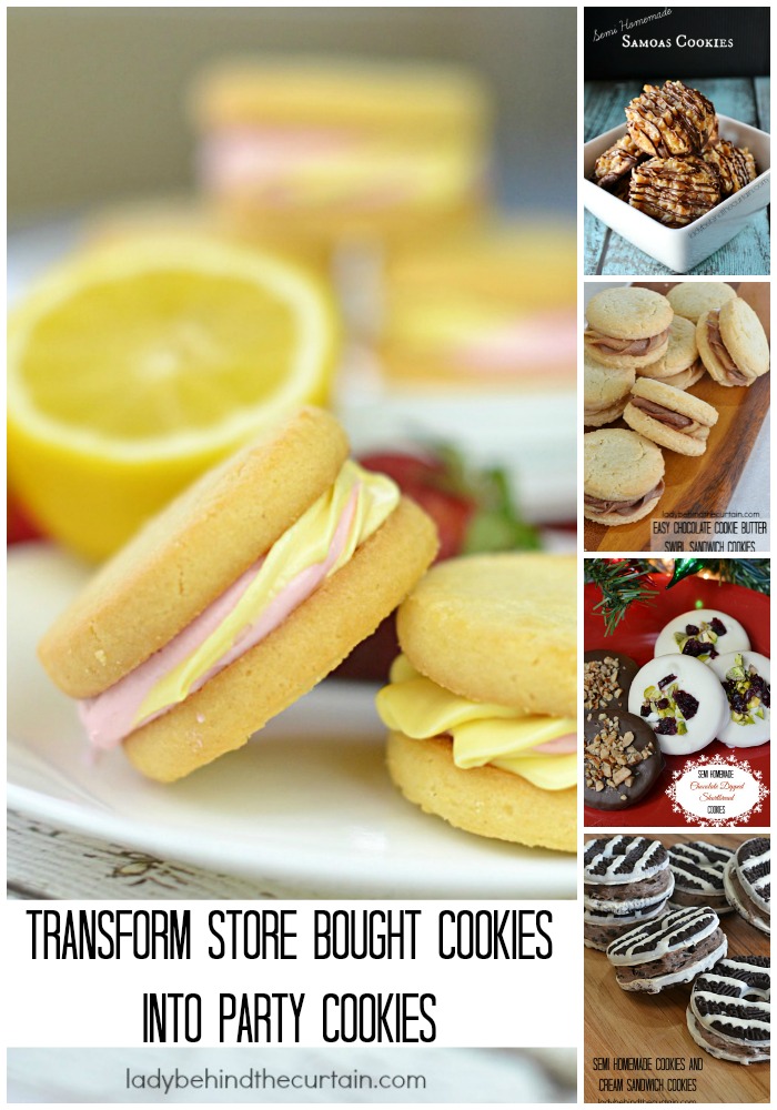 Transform Store Bought Cookies into Party Cookies | This round up has three ways to transform store bought cookies into party cookies with five recipes. Basically a hostesses dream dessert.