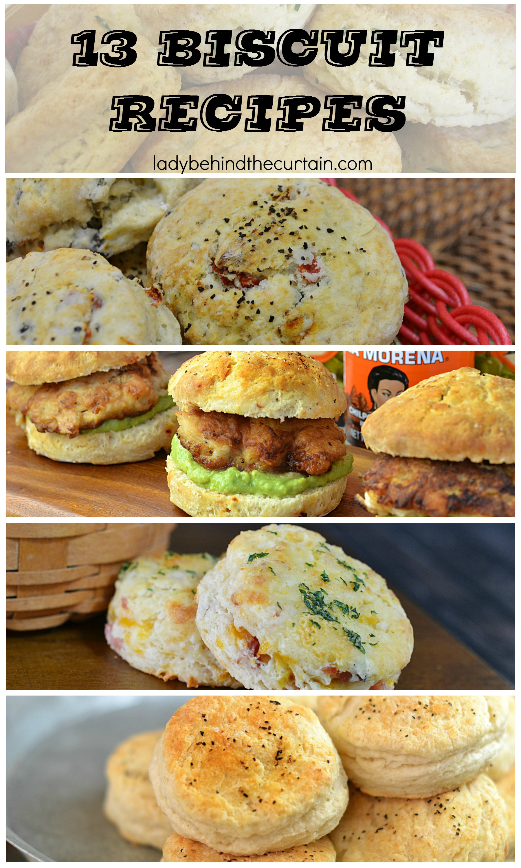13 Biscuit Recipes | Breakfast, lunch, dinner and even dessert! This round up has a biscuit recipe for any time of the day. From Italian, Chipotle Honey, Peach Cobbler and Pumpkin Spice just to name a few.