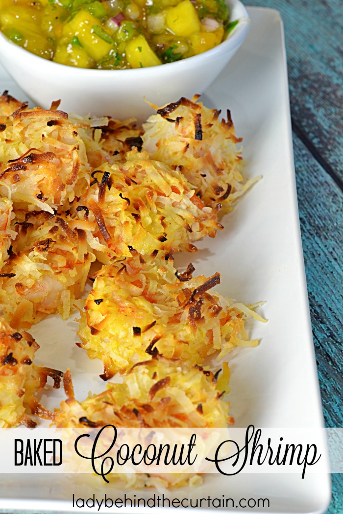 Baked Coconut Shrimp | Perfectly juicy on the inside with just the right amount of coconut on the outside to lend a nice crunchy shrimp.