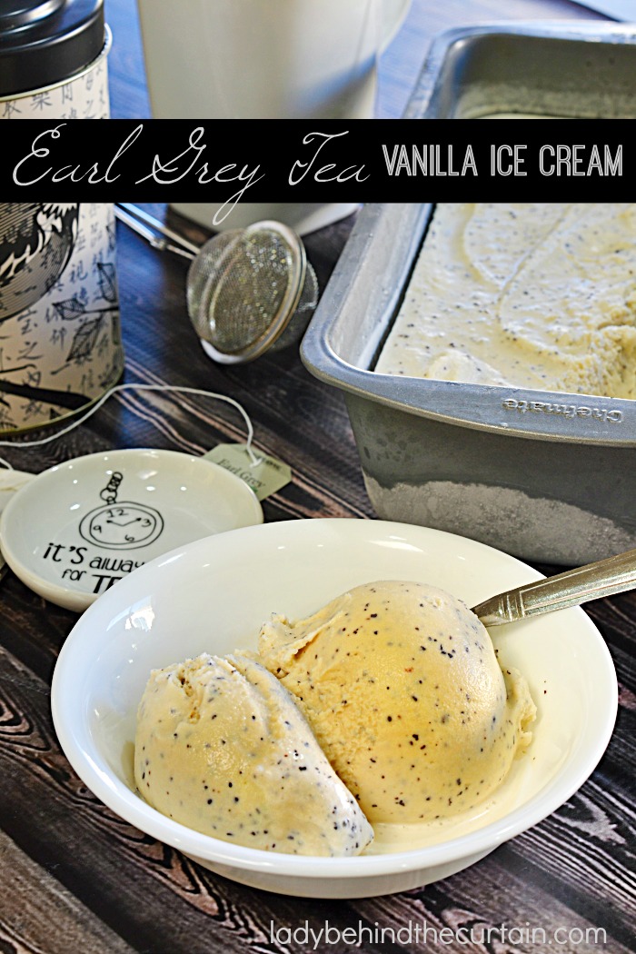 Earl Grey Tea Vanilla Ice Cream | Transform your favorite tea into incredible ice cream! This is a tea infused dessert so instead of having a cup of "hot" tea in the afternoon have as a small scoop of ice cream.