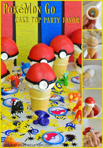 Pokémon Go Cake Pop Party Favor | Gotta Catch The All! These fun Poké Ball Party Favors add the perfect touch to a Pokémon Party. This party favor has a hidden surprise inside. A Pokémon toy!